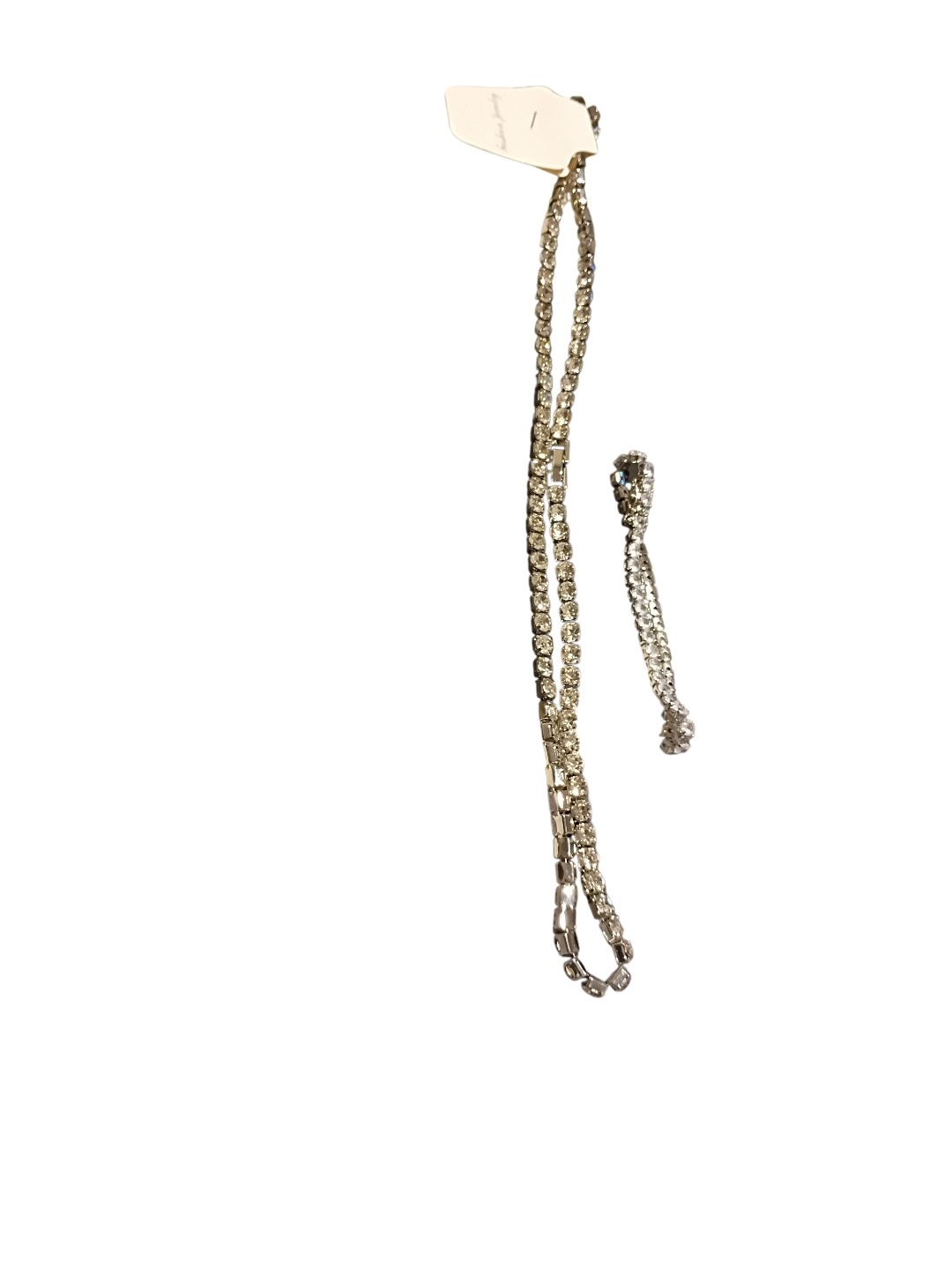 Moissanite Necklace And Bracelet Set - Silver Sparkle. New